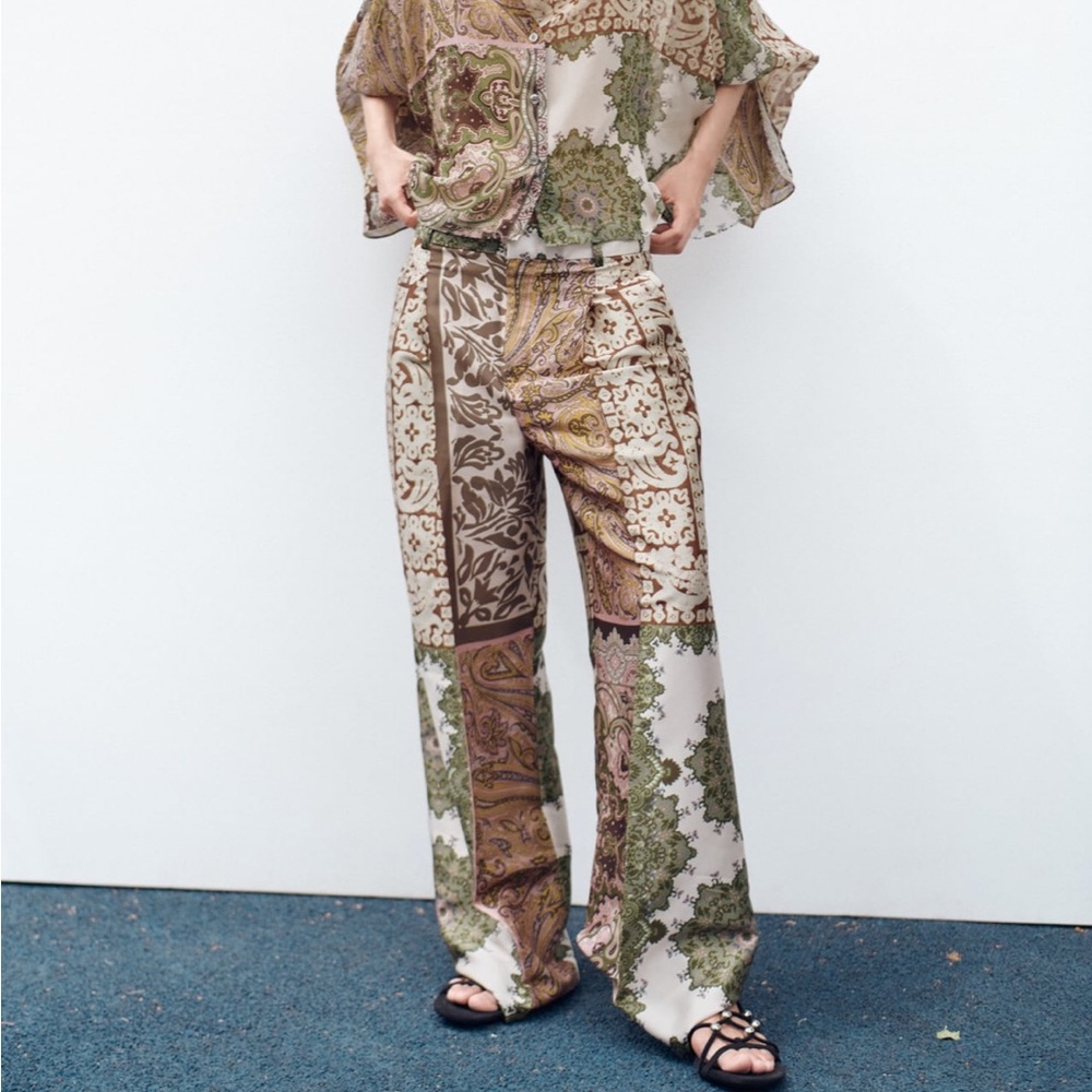 Patchwork Pants - Zara